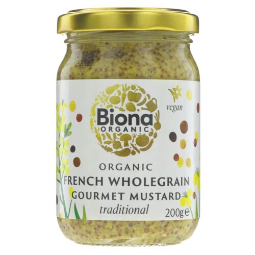 Biona Organic Wholegrain Mustard, 200g